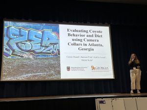 Carson presenting at The Wildlife Society annual conference.